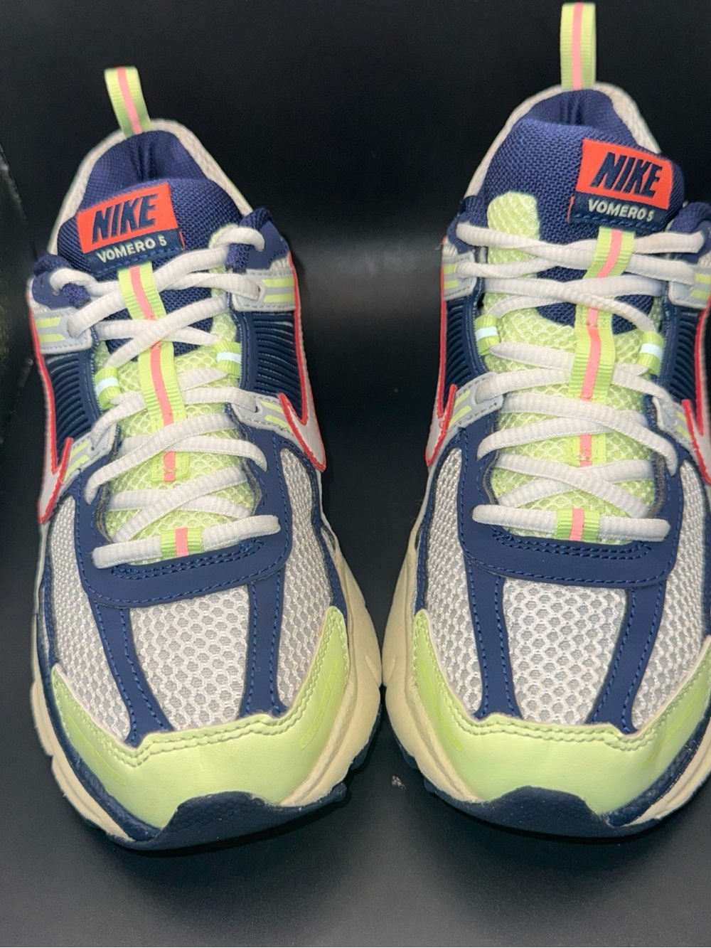 Size 5.5Y - Nike Vomero 5 GS Barely Volt Midnight Navy, IB4406-701, No Box Clean